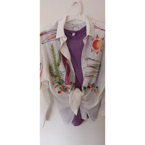 Vintage Womans Blouse by Deborah Barry for D.J. Forman Large